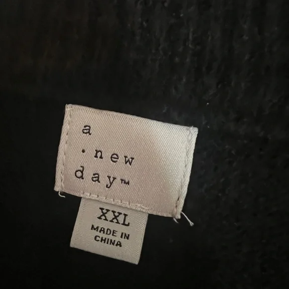 NWT A New Day black cashmere like bonjour sweater XXL - Picture 4 of 4